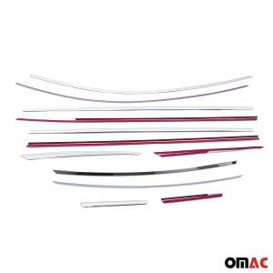 Hyundai Elantra Window Trim - Omac - S.Steel - Gloss Silver - 2021-2025
